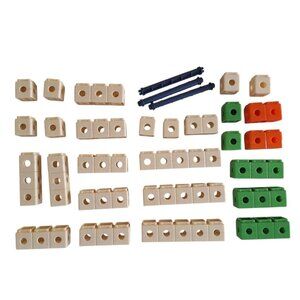 Fisher Price Trio Block Brick Pieces Replacement Mixed 34 Pieces Build Toy Stack